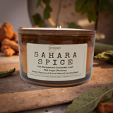 Sahara Spice Candle – Exotic Bergamot, Sage & Patchouli Blend