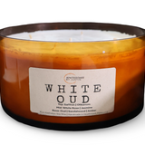 White Oud Candle – Luxurious Saffron, Jasmine & Oud Scented Candle