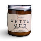White Oud Candle – Luxurious Saffron, Jasmine & Oud Scented Candle