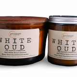 White Oud Candle – Luxurious Saffron, Jasmine & Oud Scented Candle