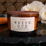 White Oud Candle – Luxurious Saffron, Jasmine & Oud Scented Candle