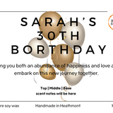 Birthdays  | Personalised Candles