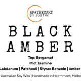 Black Amber Candle –  Bergamot & Amber