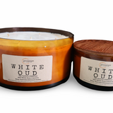 White Oud Candle – Luxurious Saffron, Jasmine & Oud Scented Candle
