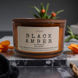 Black Amber Candle –  Bergamot & Amber