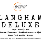 Langham Deluxe Candle – Citrus, green leaves, rose and woods