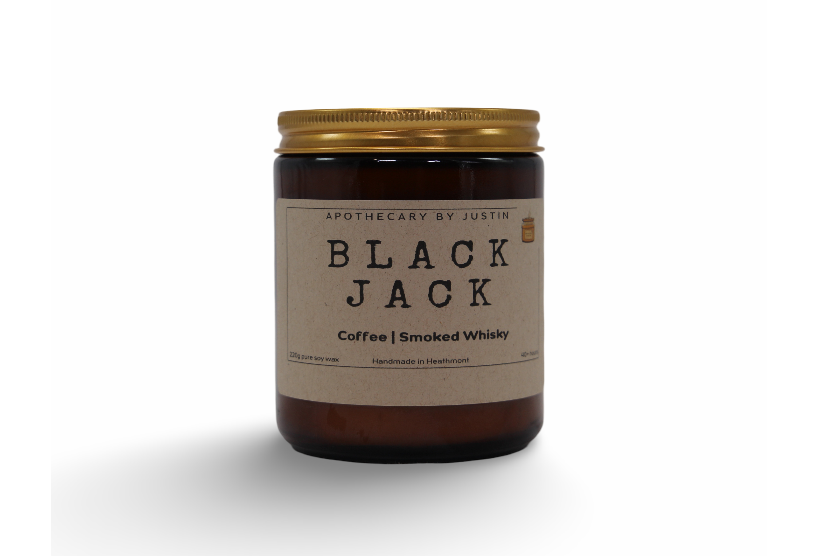 Coffee Whiskey Home Fragrance Candle in Black Jack scent with smoked whiskey aroma