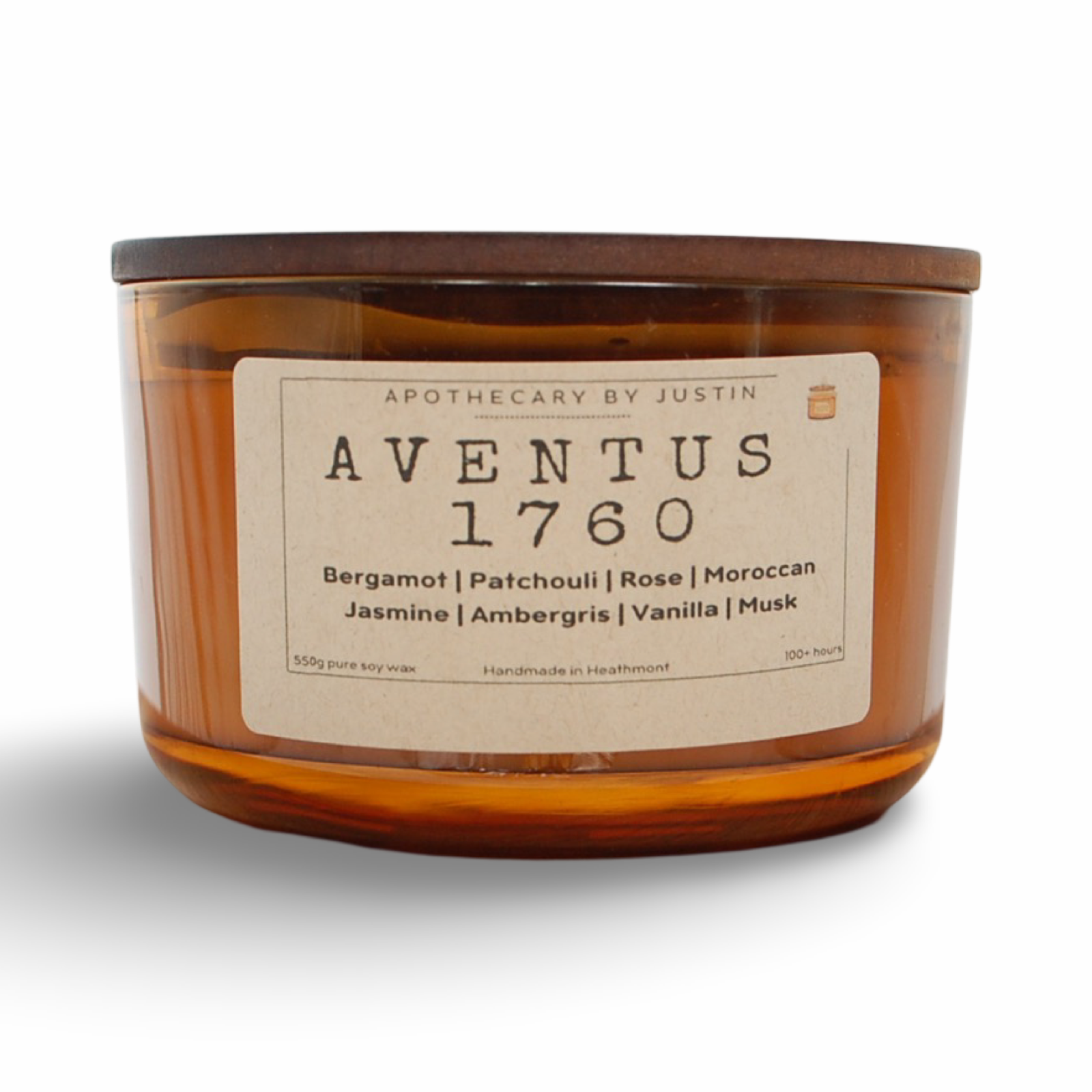 My Store Aventus 1760 Candle with strong hot-throw candles scent profile of bergamot, rose, and jasmine
