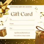 Gift Card designed for a unique occasion gift with festive decorations and a golden theme