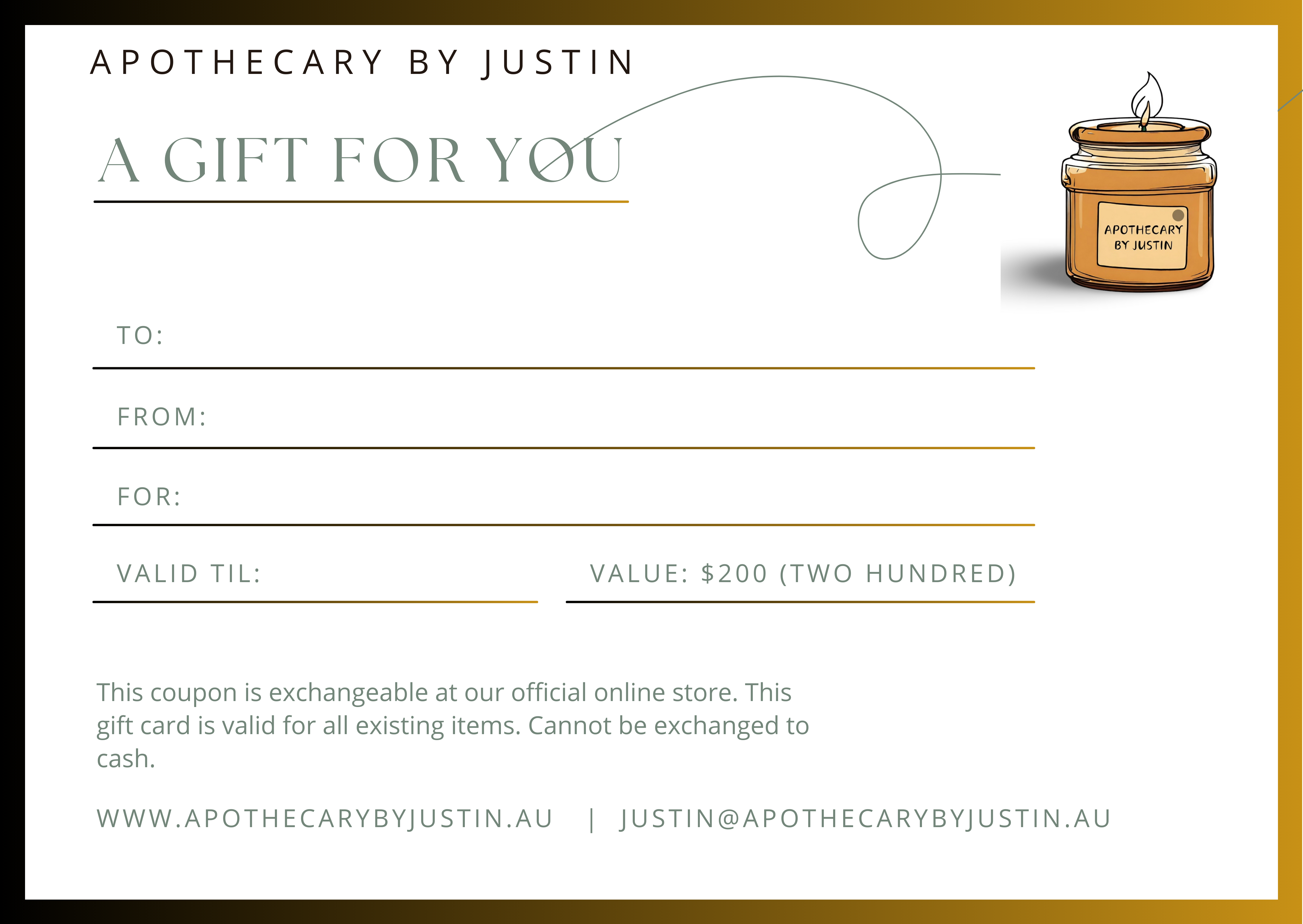 unique occasion gift card worth 200 dollars for online purchases