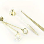 Gold Candle Care Essentials Australia Tool Set including Wick Trimmer, Snuffer, and Dipping Rod