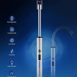 Rechargeable flexible neck lighter for home use with LED indicator and low noise operation