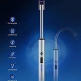 Rechargeable flexible neck lighter for home use with LED indicator and low noise operation