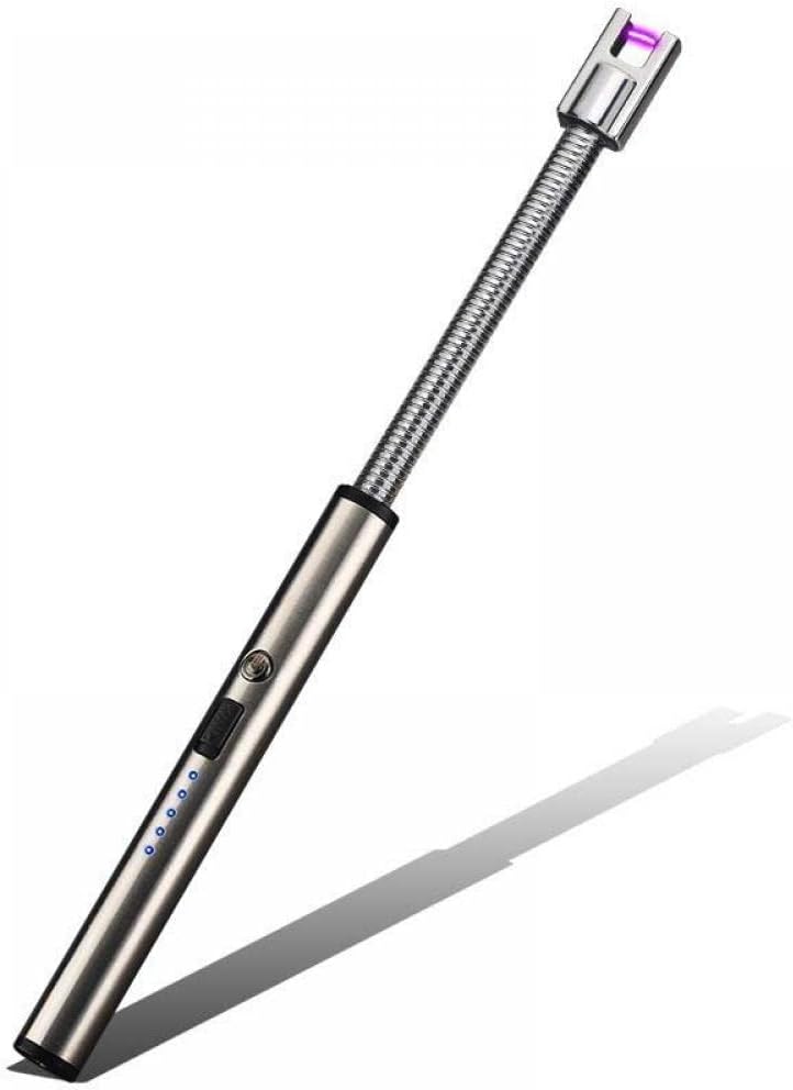 flexible neck lighter for home use with adjustable long reach and LED indicator