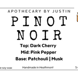 Pinot Noir Candle – Luxurious Dark Cherry, Pink Pepper & Musk Fragrance