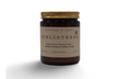 Australian-made Bibliotheca candle in an elegant glass jar