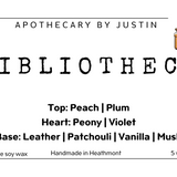 Bibliotheca Candle – Luxury Scented Candle with Peach, Leather & Vanilla