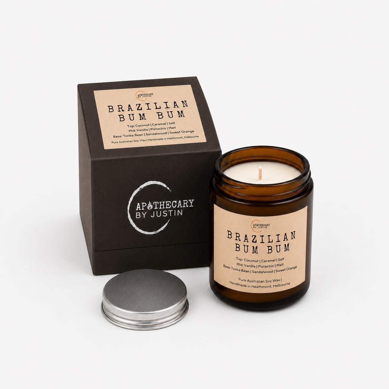 Brazilian Bum Bum Candle | Coconut, Vanilla, Orange