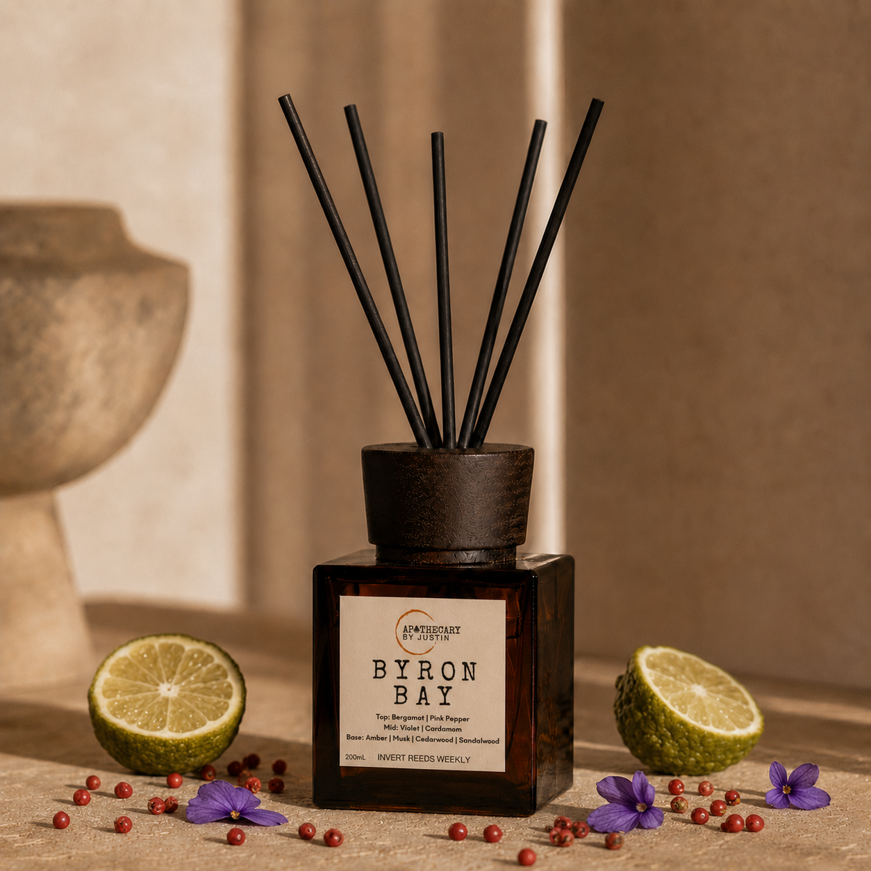 Byron Bay Diffuser |Sandalwood,  Amber, Musk
