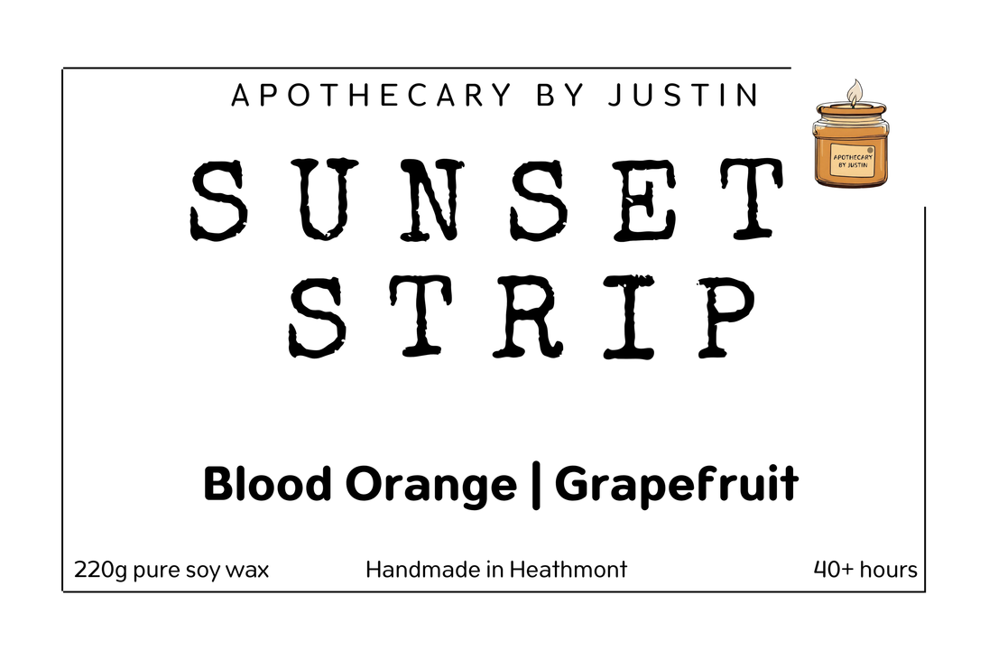 Citrus Scented Sunset Strip Candle for a Refreshing Ambiance