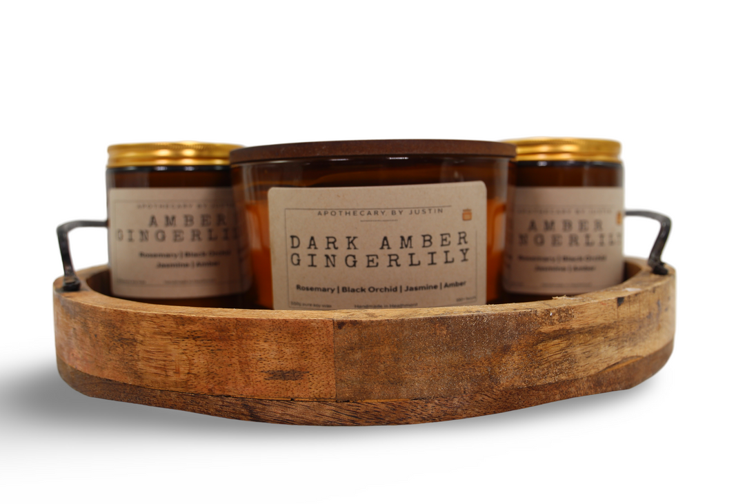 Cozy Atmosphere Created by Amber & Ginger Lily Scented Candle