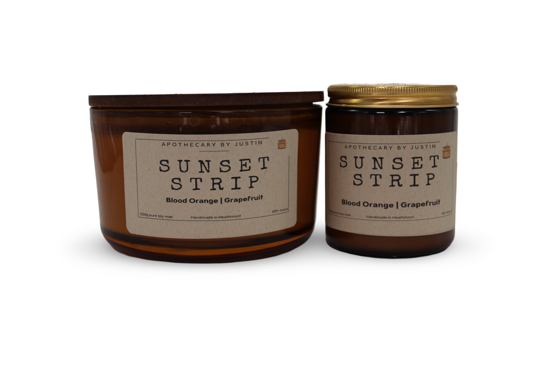Cozy Home Decor with Sunset Strip Candle Burning