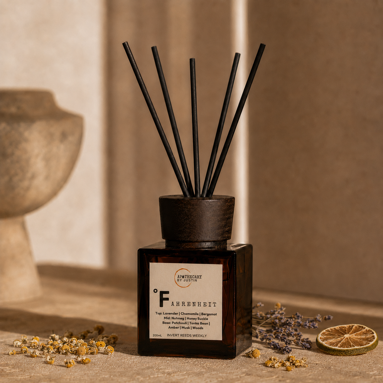 Fahrenheit Diffuser | Herbaceous, floral, woods, musk