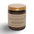 Hand-poured soy wax candle with peony and violet fragrance