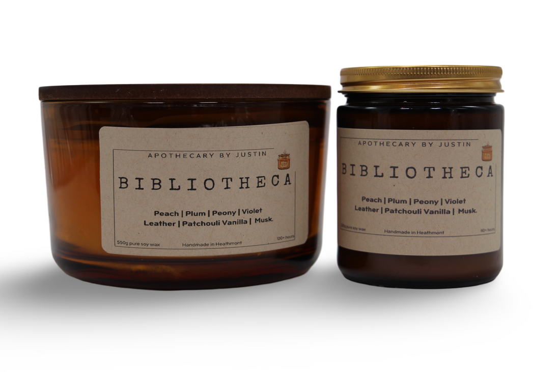 Luxury candle inspired by Byredo Bibliothèque fragrance