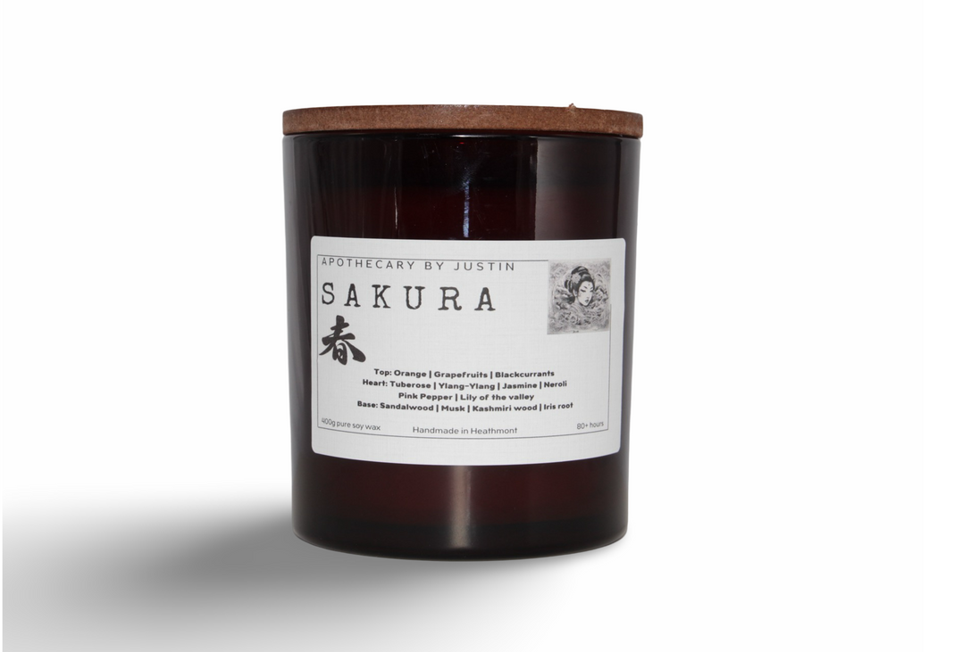 Premium Double-Wicked Candle – Sakura Bloom (咲く) Inspired by Cherry Blossoms