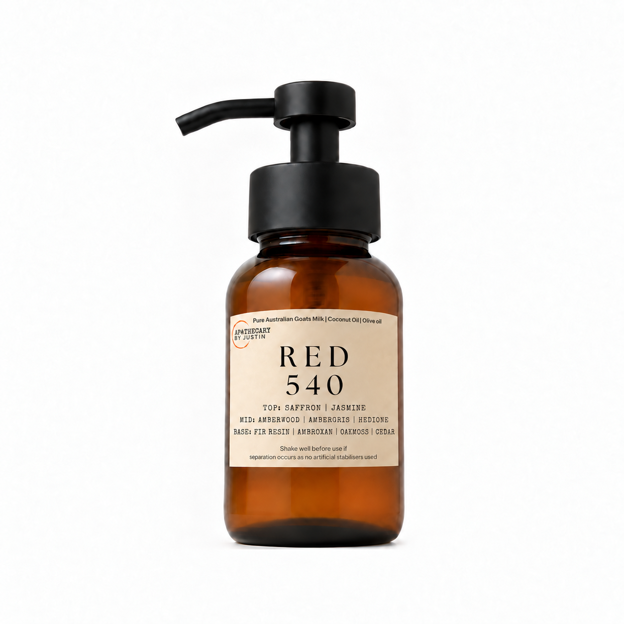 Red 540 Soap-Free Wash | Saffron, ambergris, oakmoss