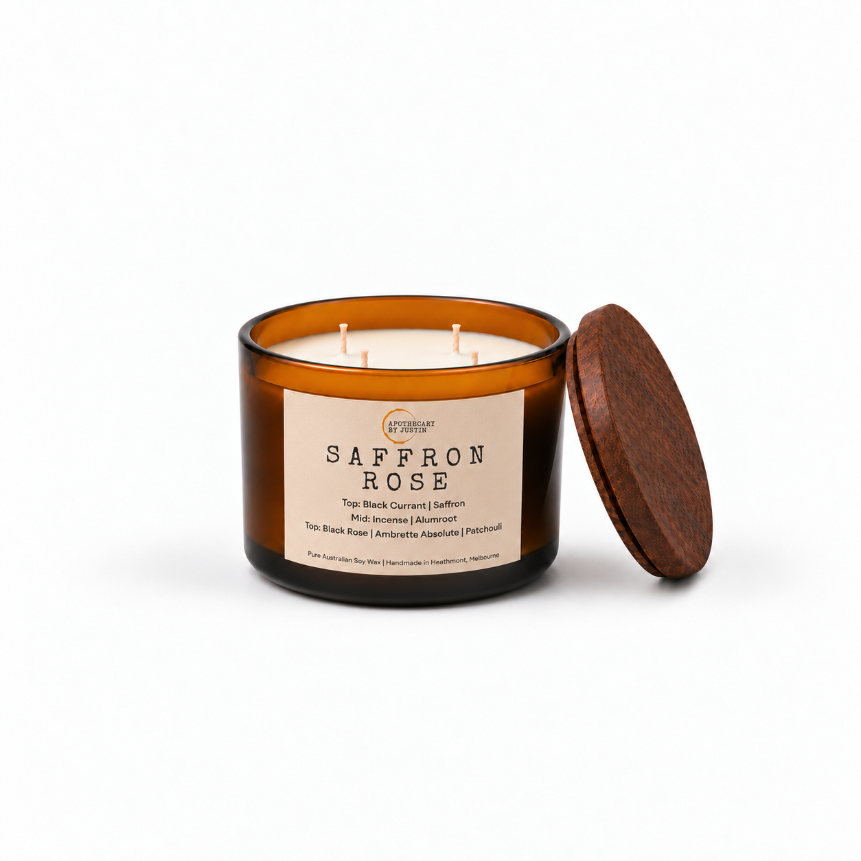 Saffron Rose Candle | Saffron, black rose, patchouli