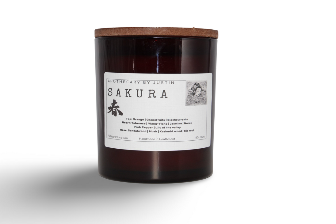 Sakura Luxury Candle – Handcrafted Soy Wax with 80-Hour Burn Time