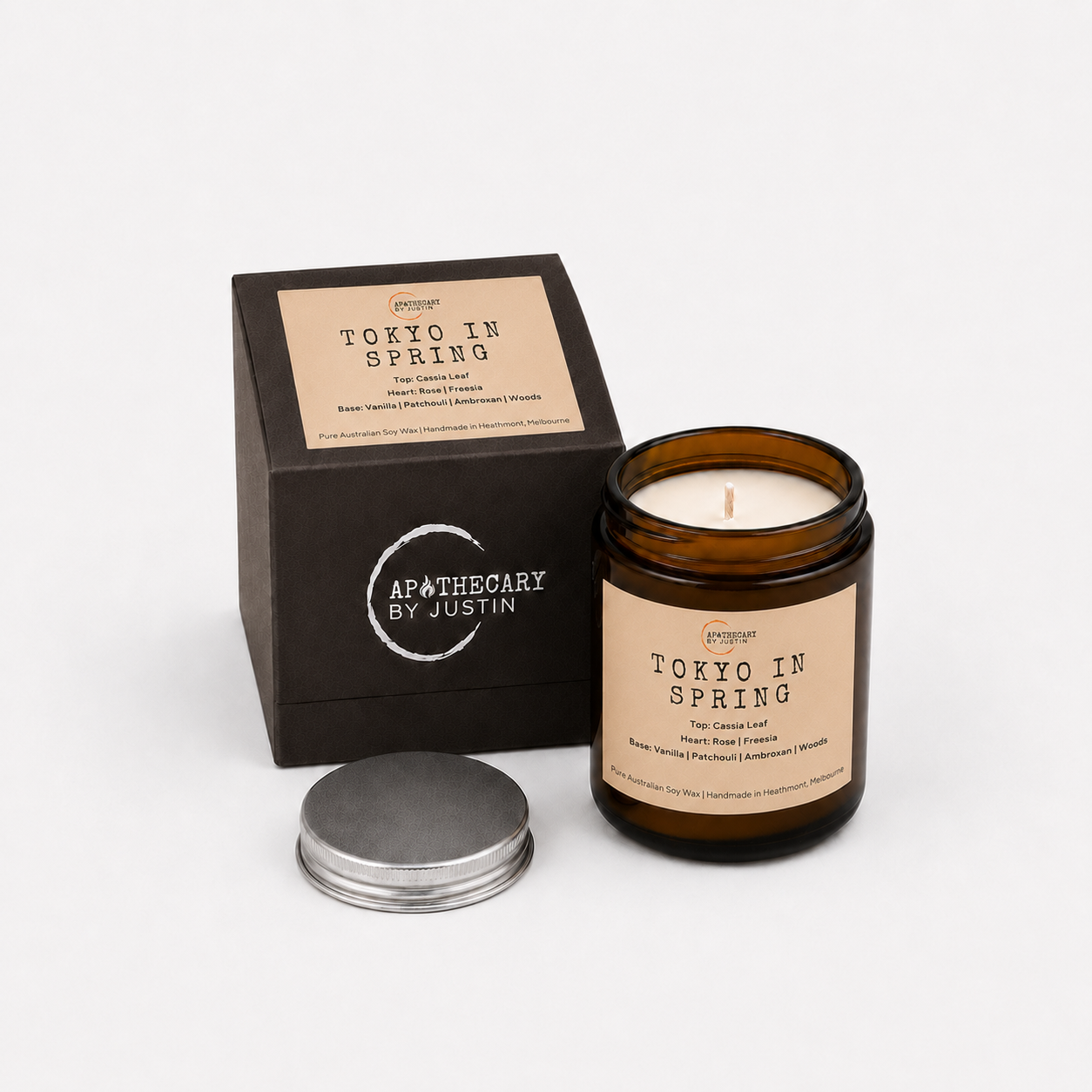 Tokyo in Spring Candle | Cassia leaf, rose, vanilla, woods