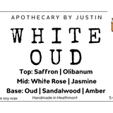 White Oud Candle – Luxurious Saffron, Jasmine & Amber Scented Candle