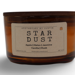 Additive-free candles by Apothecary by Justin in Stardust scent with apple, melon, jasmine, vanilla, and musk