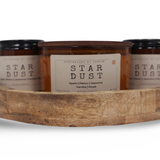 My Store Star Dust Additive-Free Candles in a Wooden Tray with Apple, Melon, Jasmine, Vanilla, Musk Scents