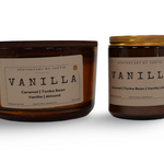 Vanilla candles with additive-free home fragrance in caramel and almond scents