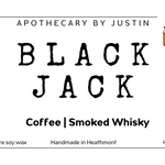 Black Jack Candle with coffee whiskey home fragrance for a cozy ambiance