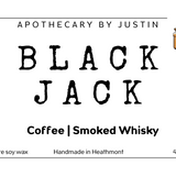 Black Jack Candle with coffee whiskey home fragrance for a cozy ambiance