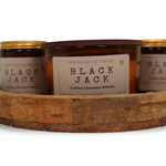 Coffee Whiskey Home Fragrance Candles in a rustic tray for a cozy ambiance