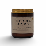 Coffee Whiskey Home Fragrance Candle in Black Jack scent with smoked whiskey aroma