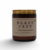 Coffee Whiskey Home Fragrance Candle in Black Jack scent with smoked whiskey aroma