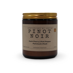 My Store Pinot Noir dark cherry fragrance candle in a stylish brown jar with a gold lid