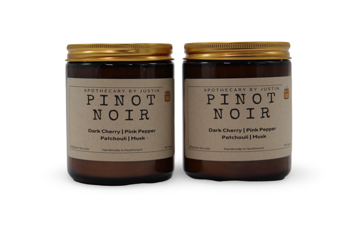 My Store Pinot Noir dark cherry fragrance candle with notes of pink pepper and musk
