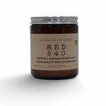 My Store hand-poured scented candle in amber glass featuring Saffron, Jasmine, and Cedarwood scents