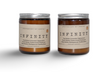 Handcrafted candles Australia with lavender, spearmint, cedarwood, and vanilla scents in amber jars