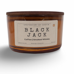Black Jack Scented Candle with Coffee and Smoked Whisky fragrance, ideal scented candles for Mother's Day