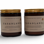 Apothecary by Justin Casablanca Scented Candles with Free Samples in Elegant Brown Jars