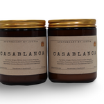 My Store Casablanca Scented Candles with free samples in amber jars for a calming atmosphere